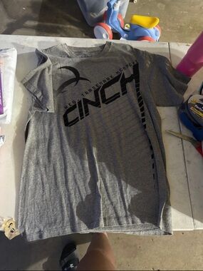 Cinch Gray Graphic Logo T-Shirt